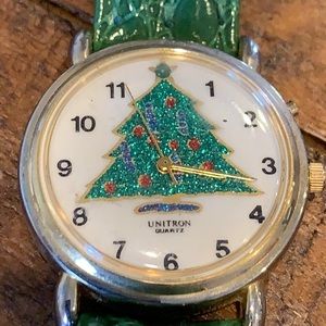 Christmas Tree Watch Band in fair condition needs battery